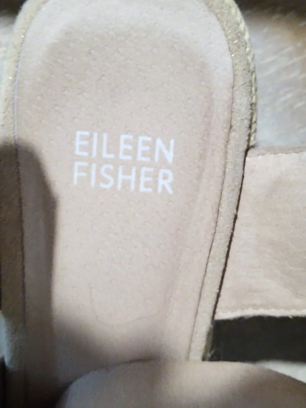 Eileen Fisher Sandals Women's Size 7 Silver Willow Wedge Leather